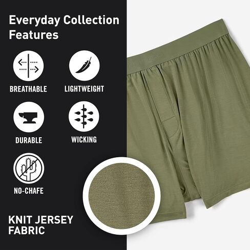ExOfficio Men's Everyday Boxer, Olive Grove, Large in Kuwait