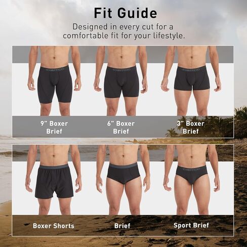 ExOfficio Men's Everyday Boxer, Olive Grove, Large in Kuwait