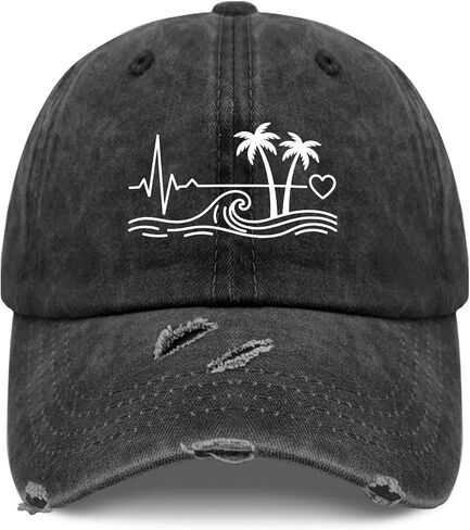Beach-Heartbeat Baseball Hats Garde Cap for Daughter in Kuwait