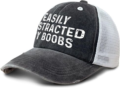 Made in USA Easily Distracted By Boobs Sun Hat Cool Caps for Son in Kuwait