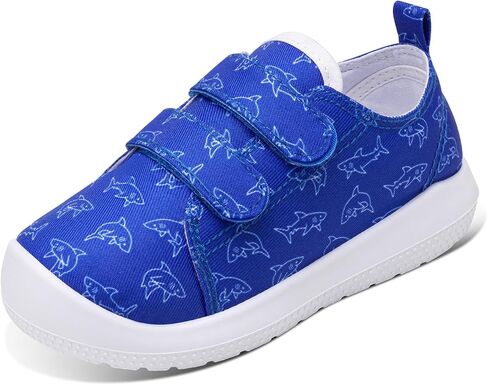 Toddler Boys Girls Shoes Printed Canvas Sneakers Kids Walking Shoes with Hook and Loop-1162 in Saudi Arabia