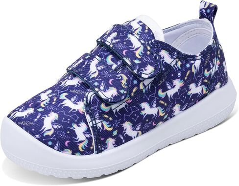 Toddler Boys Girls Shoes Printed Canvas Sneakers Kids Walking Shoes with Hook and Loop-1162 in Saudi Arabia