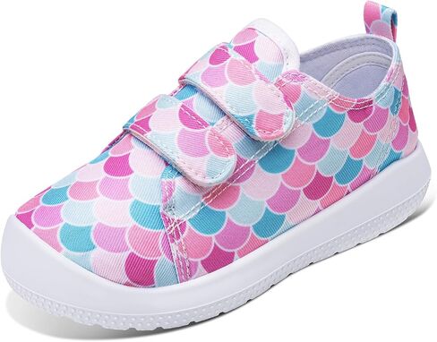Toddler Boys Girls Shoes Printed Canvas Sneakers Kids Walking Shoes with Hook and Loop-1162 in Saudi Arabia