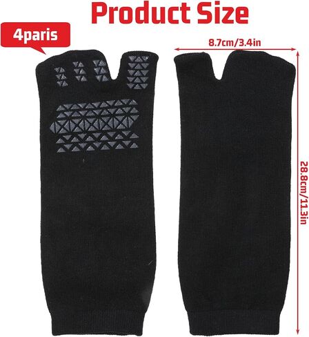 4 Pairs Flip Flop Socks, Non Slip Grip Tabi Split Toe Socks in Saudi Arabia