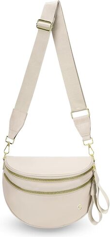 Checkerboard Crossbody Bag for Women, Expandable Plaid Belt Bag Nylon Fanny Pack with Multiple Pockets in Saudi Arabia