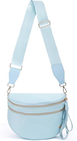 Checkerboard Crossbody Bag for Women, Expandable Plaid Belt Bag Nylon Fanny Pack with Multiple Pockets in Kuwait