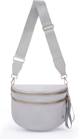 Checkerboard Crossbody Bag for Women, Expandable Plaid Belt Bag Nylon Fanny Pack with Multiple Pockets in Kuwait