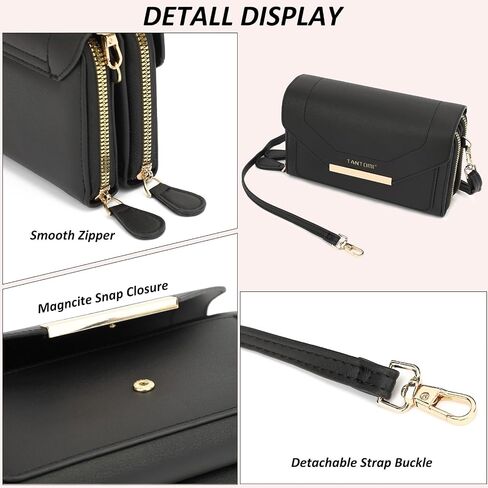 TANTOMI Small Crossbody Bag for Women Vegan Leather Cell Phone Purse Crossbody Wallet with Adjustable Strap in Saudi Arabia