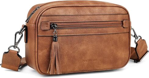 MASINTOR Crossbody Purses for Women Vegan Leather, Travel Purse Shoulder Handbag with Adjustable Strap and Tassel in Saudi Arabia