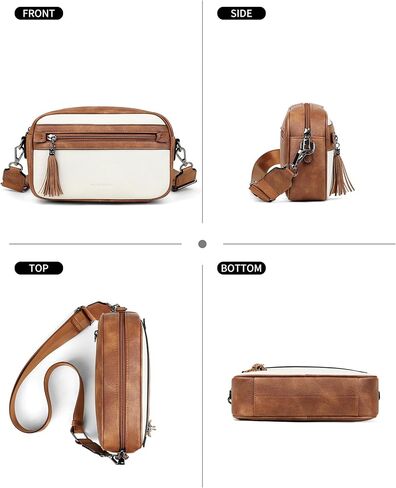 MASINTOR Crossbody Purses for Women Vegan Leather, Travel Purse Shoulder Handbag with Adjustable Strap and Tassel in Saudi Arabia