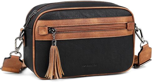 MASINTOR Crossbody Purses for Women Vegan Leather, Travel Purse Shoulder Handbag with Adjustable Strap and Tassel in Saudi Arabia