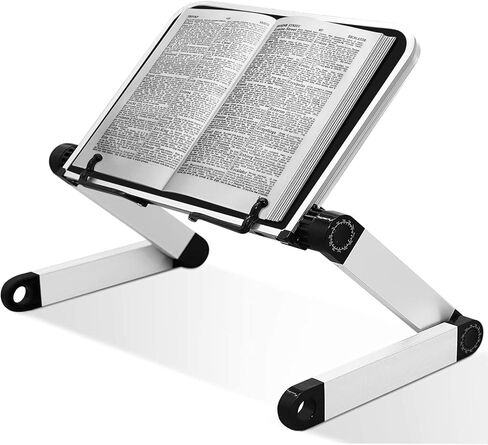 Extra Large Adjustable Book Stand,Laptop Stand,Adjustable Book Holder with Page Clips,Ergonomic Multi Heights Angles Adjustable, Cooking Bookstands for Heavy Textbook Recipe in Kuwait