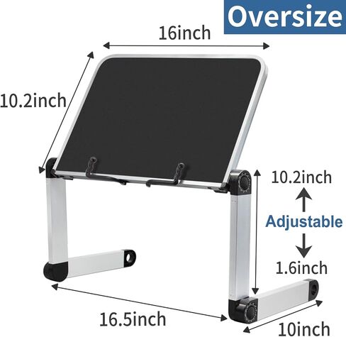 Extra Large Adjustable Book Stand,Laptop Stand,Adjustable Book Holder with Page Clips,Ergonomic Multi Heights Angles Adjustable, Cooking Bookstands for Heavy Textbook Recipe in Kuwait