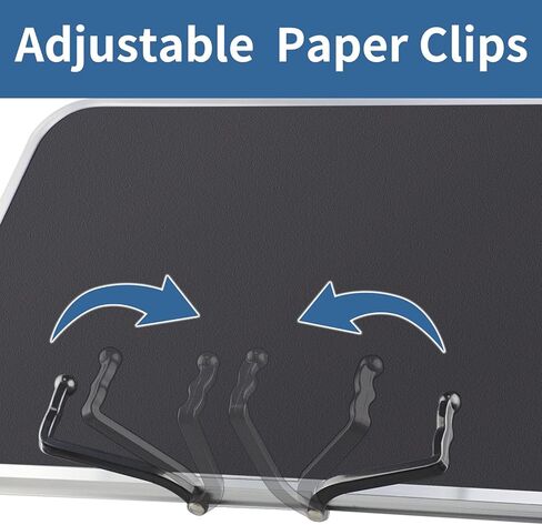 Extra Large Adjustable Book Stand,Laptop Stand,Adjustable Book Holder with Page Clips,Ergonomic Multi Heights Angles Adjustable, Cooking Bookstands for Heavy Textbook Recipe in Kuwait