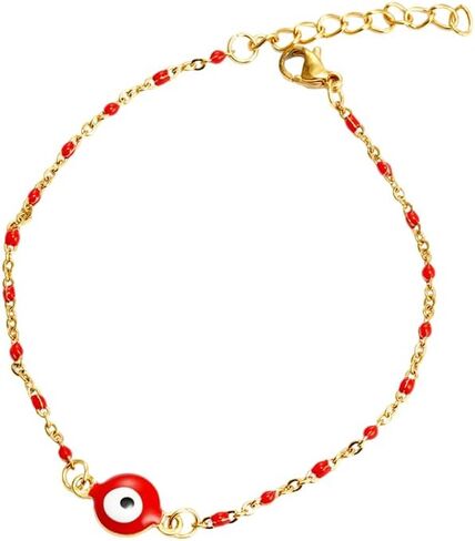 Gold Evil Eye Bracelets for Women Good Luck Chain Wristlet Adjustable Lucky Bracelets Gifts for Women Jewelry in Kuwait