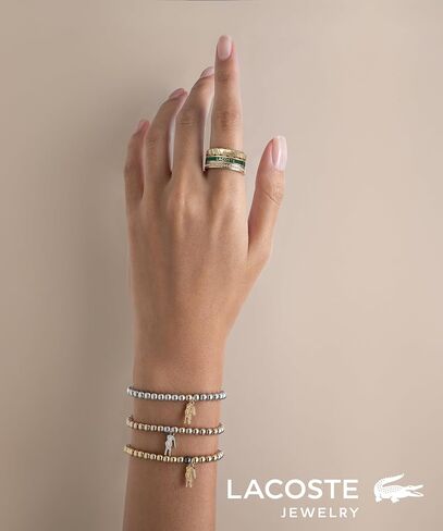 Lacoste Orbe Women's Steel Beads Elastic Jewelry Bracelet, Elegant and Simple in Kuwait
