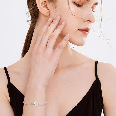 HPQQ Cross Mustard Seed bracelet 925 Sterling Silver Faith Christian Jewelry Christmas Gifts for Women Her in Saudi Arabia