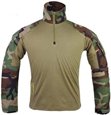DLP Gen 3 Combat Shirt – Tactical Military Hiking, Fishing, Long Sleeve Camo Shirt for Men - Compatible with Elbow Pads in Saudi Arabia