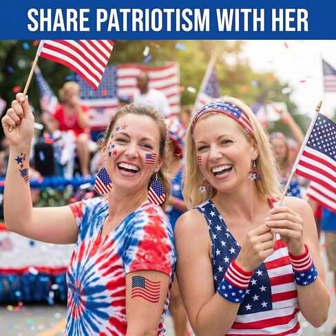 2 Pairs Patriotic Earrings for Women Accessories, 4th of July Earring for Holiday Party Independence Memorial Veterans Day Red White and Blue Jewelry (2 Pairs 4th of July Star Drop Set 1) in Saudi Arabia