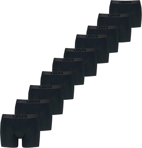 Levi's Men's 10-pack Boxer Brief With Melange Waistband, Soft Cotton, Tag-free, Breathable Comfort in Kuwait