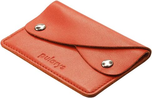 PULARYS RETRO Mini Wallet - Made of Italian Leather - Separate Pockets for Banknotes, Coins, Credit Cards - 2 Snaps Fastening - For Men & Women - Caffe Latte Colour in Saudi Arabia