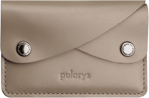 PULARYS RETRO Mini Wallet - Made of Italian Leather - Separate Pockets for Banknotes, Coins, Credit Cards - 2 Snaps Fastening - For Men & Women - Caffe Latte Colour in Saudi Arabia