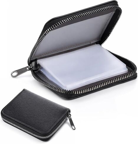 RFID Cards Case Wallet Credit Card Holder Zipper Wallet Women Small Card Cases Holder Compact Size KeyChain Wallets Business Cards Holders for Women Men in Saudi Arabia