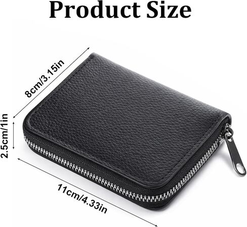 RFID Cards Case Wallet Credit Card Holder Zipper Wallet Women Small Card Cases Holder Compact Size KeyChain Wallets Business Cards Holders for Women Men in Saudi Arabia