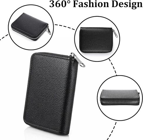 RFID Cards Case Wallet Credit Card Holder Zipper Wallet Women Small Card Cases Holder Compact Size KeyChain Wallets Business Cards Holders for Women Men in Saudi Arabia