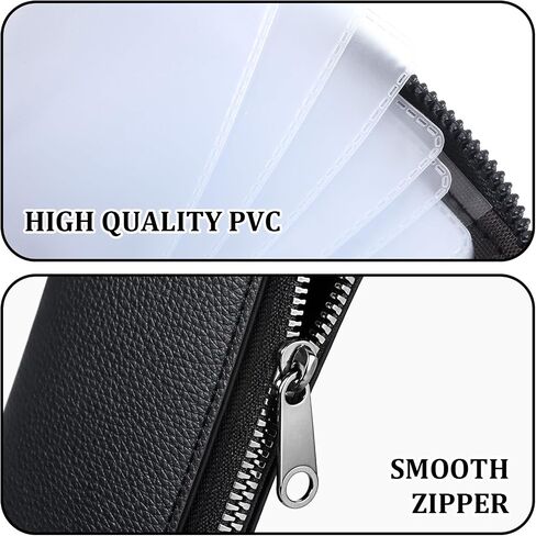 RFID Cards Case Wallet Credit Card Holder Zipper Wallet Women Small Card Cases Holder Compact Size KeyChain Wallets Business Cards Holders for Women Men in Saudi Arabia