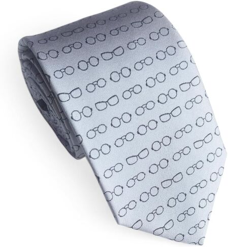 Maker V Eyeglasses Necktie, Glasses tie, Optometrist gift for men, Eye surgeon, ophthalmologist neckties, updated sizing in Saudi Arabia