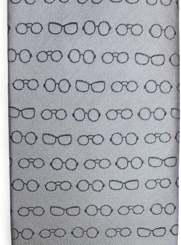 Maker V Eyeglasses Necktie, Glasses tie, Optometrist gift for men, Eye surgeon, ophthalmologist neckties, updated sizing in Saudi Arabia
