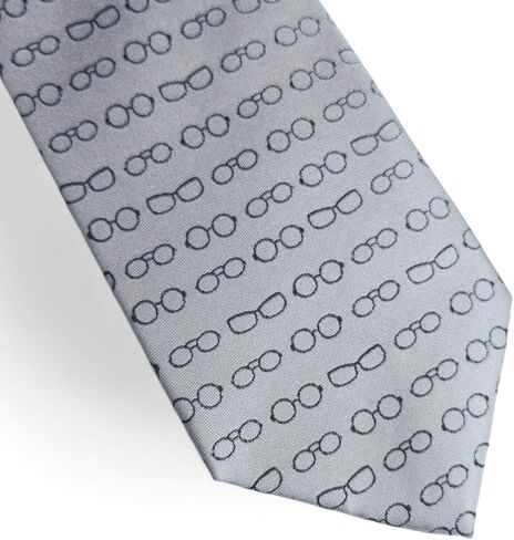 Maker V Eyeglasses Necktie, Glasses tie, Optometrist gift for men, Eye surgeon, ophthalmologist neckties, updated sizing in Saudi Arabia