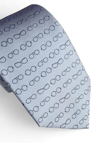 Maker V Eyeglasses Necktie, Glasses tie, Optometrist gift for men, Eye surgeon, ophthalmologist neckties, updated sizing in Saudi Arabia