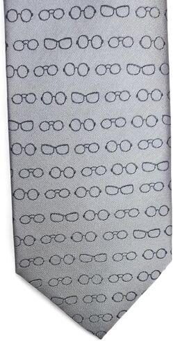Maker V Eyeglasses Necktie, Glasses tie, Optometrist gift for men, Eye surgeon, ophthalmologist neckties, updated sizing in Saudi Arabia