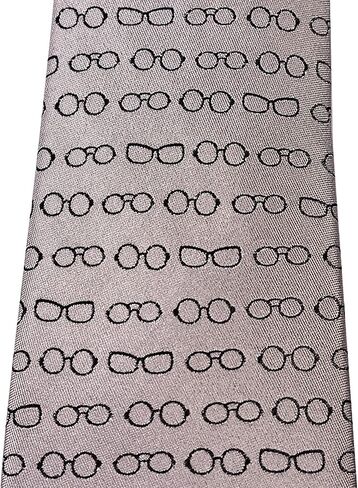 Maker V Eyeglasses Necktie, Glasses tie, Optometrist gift for men, Eye surgeon, ophthalmologist neckties, updated sizing in Saudi Arabia