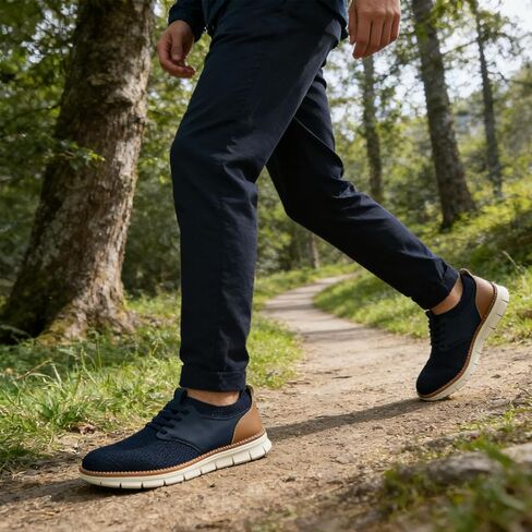 Men's Knit Flex Breeze Mesh Sneakers Casual Dress Sneakers Slip On Casual Dress Shoes Hands Free Walking Shoes in Kuwait