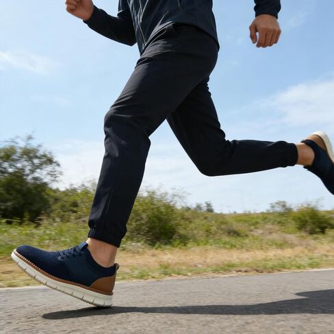 Men's Knit Flex Breeze Mesh Sneakers Casual Dress Sneakers Slip On Casual Dress Shoes Hands Free Walking Shoes in Kuwait