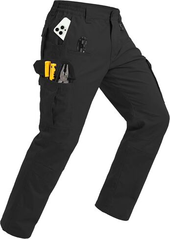NATUVENIX Mens Work Pants Ripstop Tactical Pants for Men Lightweight Hiking Pants Men Water Resistant Cargo Pants Military in Kuwait