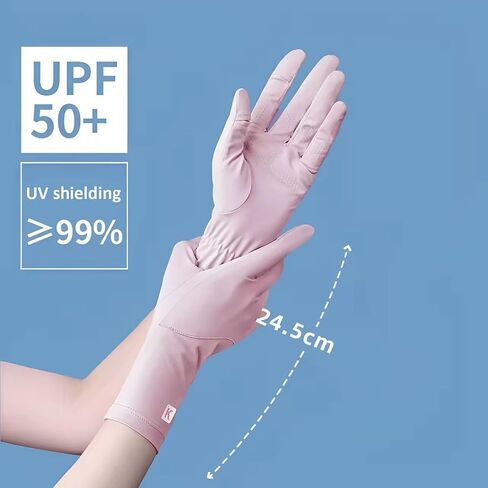 Driving-Gloves-Women UV-Sun-Protection UPF Silk-Thin-Gloves Fullfingers Non-Slilp Touchscreen Outdoor Cycling in Saudi Arabia