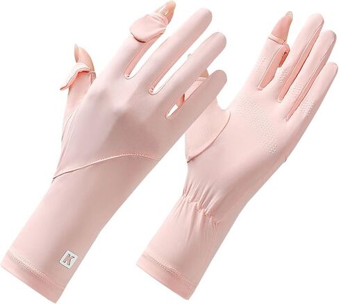 Driving-Gloves-Women UV-Sun-Protection UPF Silk-Thin-Gloves Fullfingers Non-Slilp Touchscreen Outdoor Cycling in Saudi Arabia