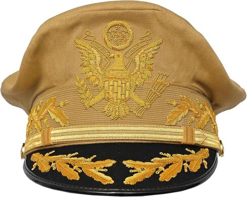 USA Army General Douglas MacArthur Authentic Uniform Khaki Hat with hand embroidered bullion decoration 56cm Medium in Saudi Arabia