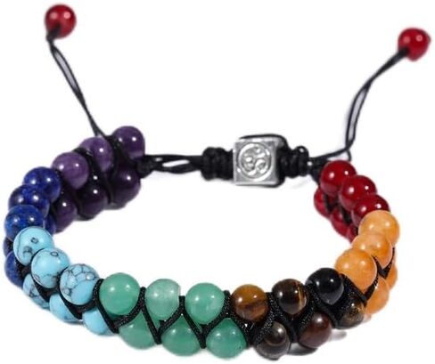 Hand-woven 7 Chakra Bracelet for yoga relaxation in Kuwait