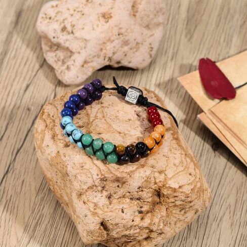 Hand-woven 7 Chakra Bracelet for yoga relaxation in Kuwait