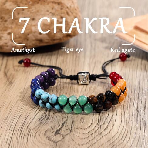 Hand-woven 7 Chakra Bracelet for yoga relaxation in Kuwait