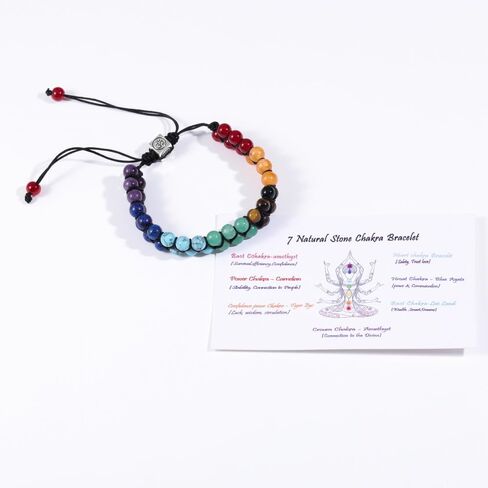 Hand-woven 7 Chakra Bracelet for yoga relaxation in Kuwait