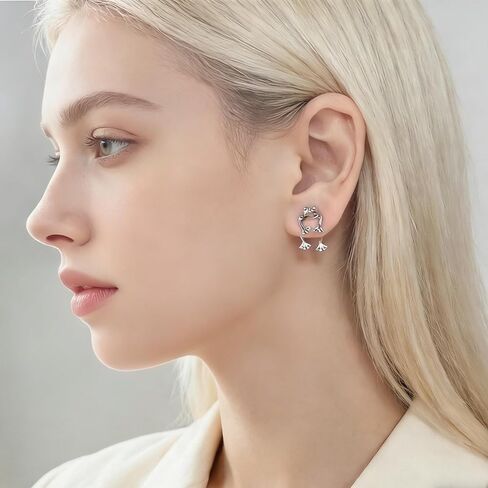 Frog Stud Earrings for Women - Hypoallergenic 3D Vintage Frog Shaped Dainty Earrings, Funny Cute Fun Animal Jewelry, Unique Unusual Weird Stuff Perfect Gifts in Saudi Arabia