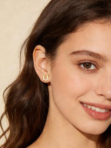 Horse Earrings Opal Horseshoe Earrings Hypoallergenic Cute Earrings Horse Gift for Women Gifts for Horse Lovers in Saudi Arabia