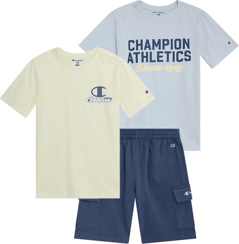 Champion Boys 3 Piece Graphic T Shirts and Short Sets for Kids in Kuwait