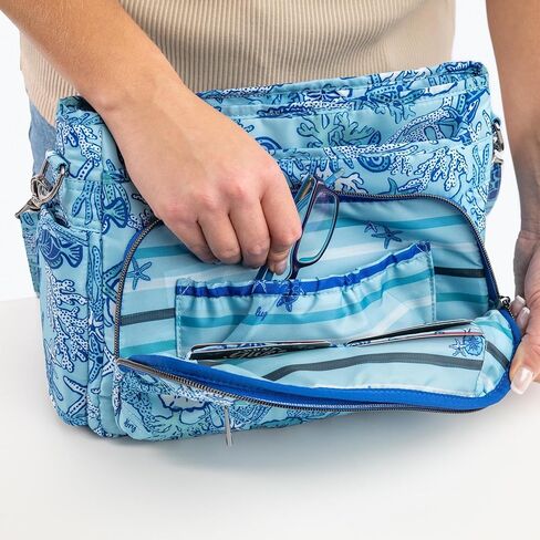 Lug Shimmy SE Crossbody Bag for Women – Organized Everyday Purse with 9+ Pockets, Adjustable Strap & Magnetic Closure – Heather Grey in Saudi Arabia